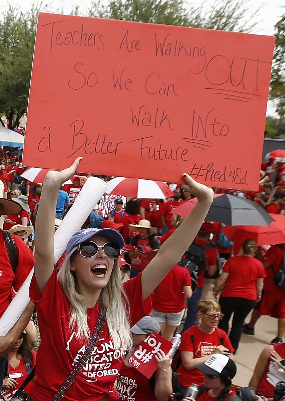 "Teachers are walking out so we can walk into a better future"